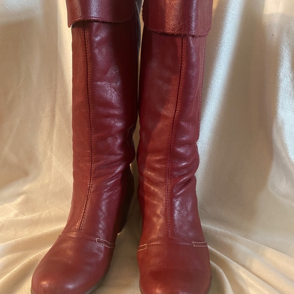 Yokono Red leather boots 6.5 - Picture 4 of 7